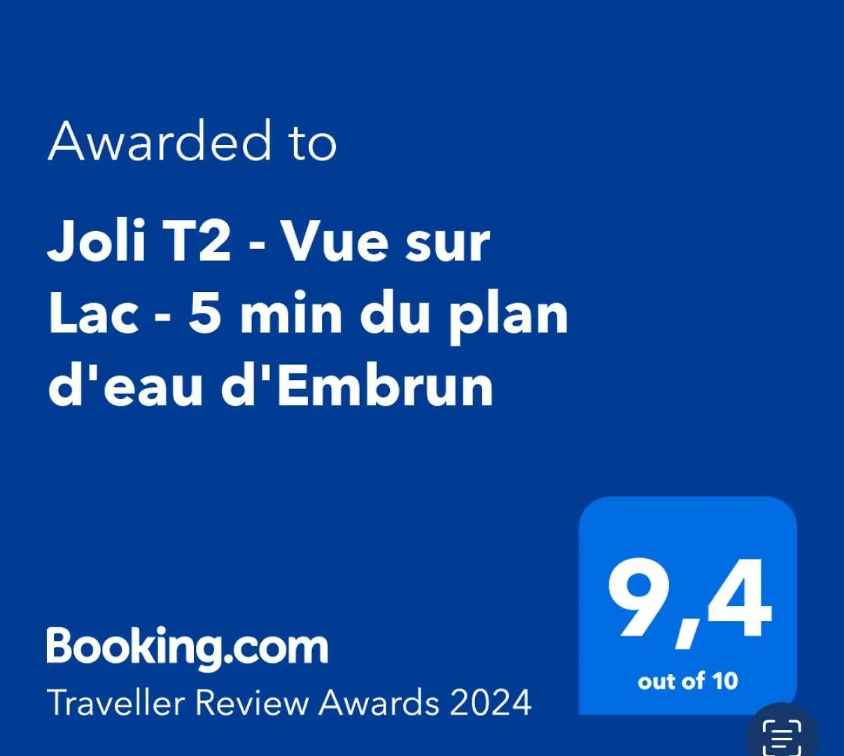 Appartement Joli T2 - Vue sur Lac - 5 min du plan d'eau d'Embrun Baratier France